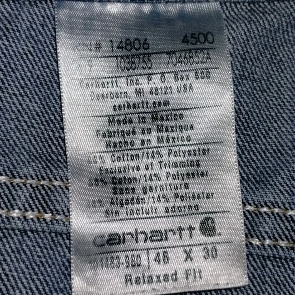 Carhartt Relaxed Fit Blue Jeans 46 Inch Waist